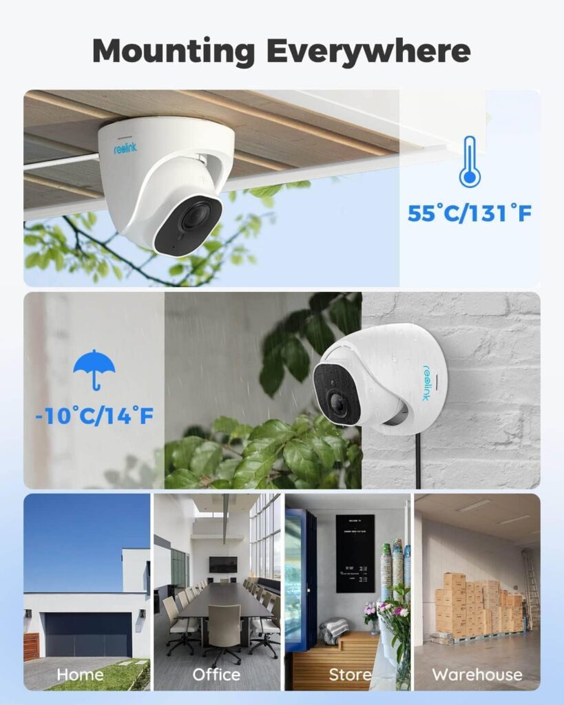 REOLINK Smart 5MP 8CH Home Security Camera System, 4pcs Wired 5MP PoE IP Cameras Outdoor with Person Vehicle Detection, 4K 8CH NVR with 2TB HDD for 24-7 Recording, RLK8-520D4-5MP